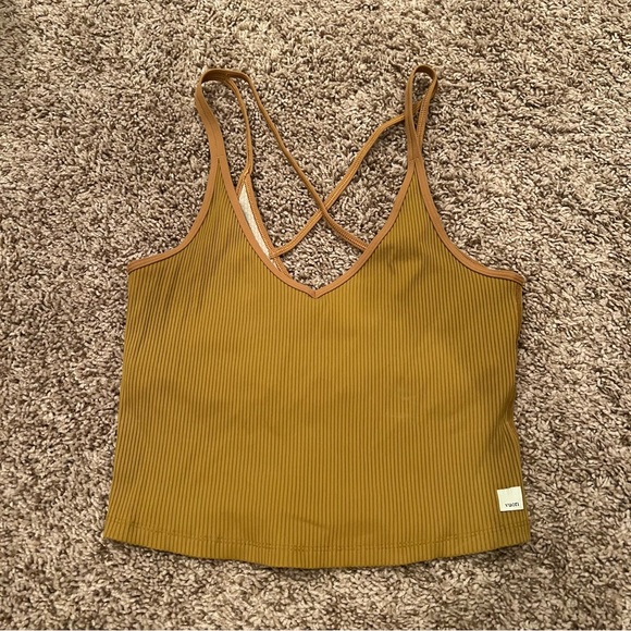 Vuori Dark Golden Rib Crop Tank - Picture 6 of 6